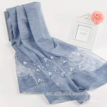gute Qualität Mode Frauen benutzerdefinierte digitale Seide Schal Druck floral 8% Seide 20% Nylon 72% Acryl Schal Drucken